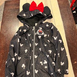 Disney Minnie Mouse Jacket/Windbreaker Size 4T Black